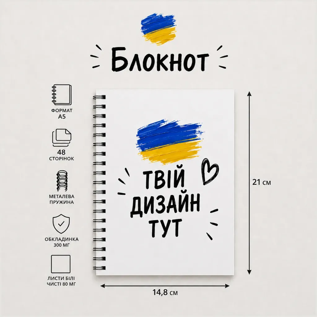 Блокнот з вашим дизайном - унікальний подарунок