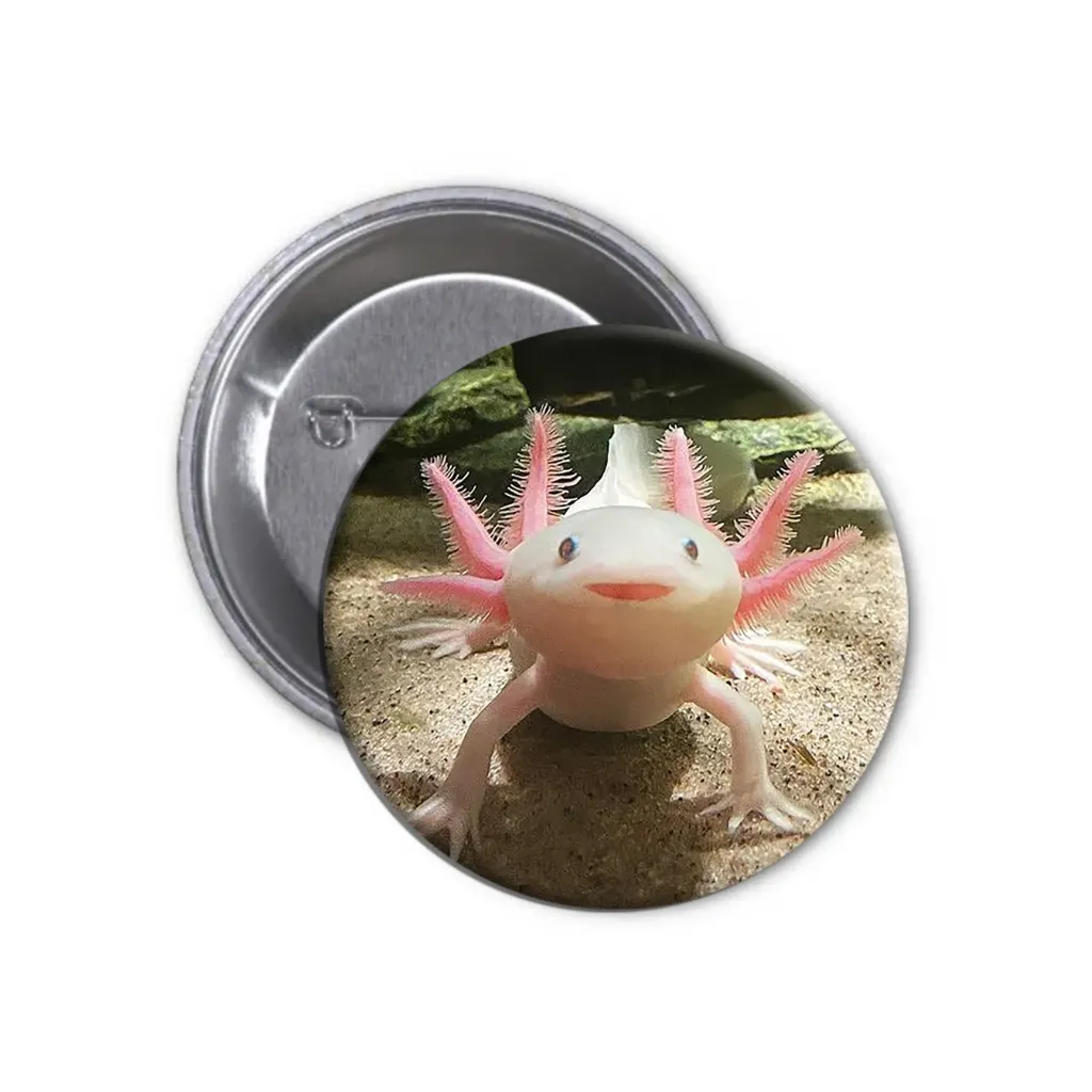 Axolotl Pin-back Button (02) (25mm)