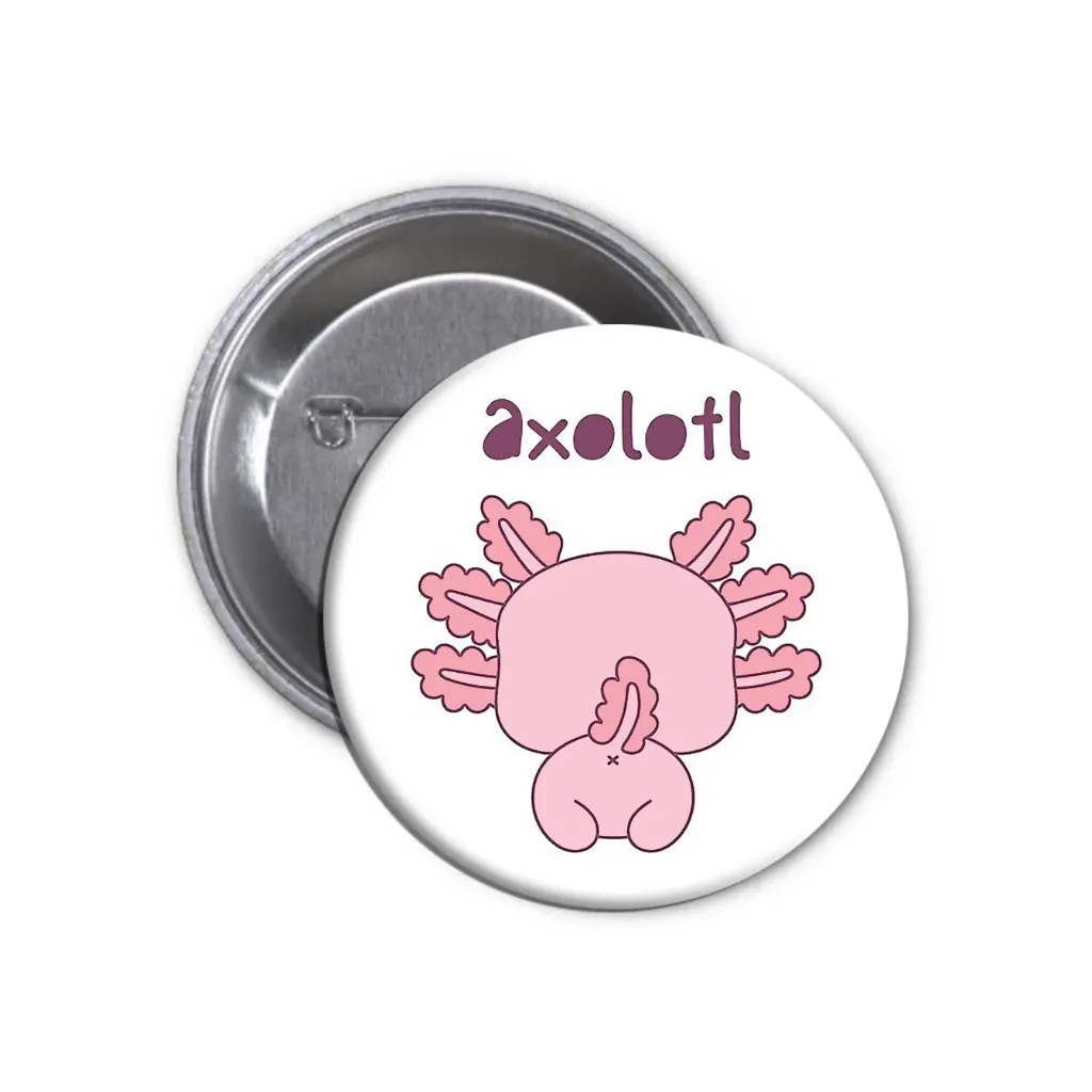 Axolotl Pin-back Button (03) (25mm)
