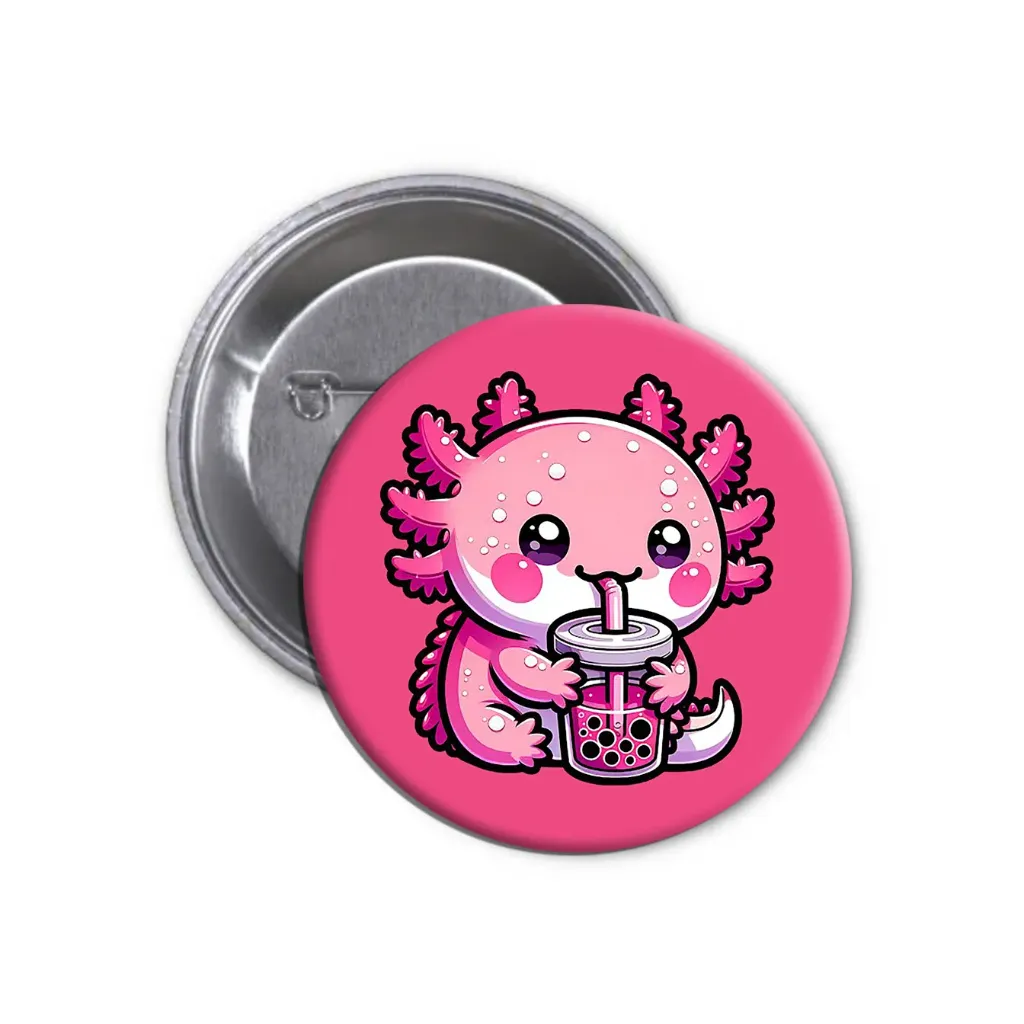 Axolotl Pin-back Button (07) (25mm)