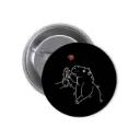 Hydrochoerus Capybara Pin-back Button (02)