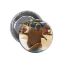 Hydrochoerus Capybara Pin-back Button (35)