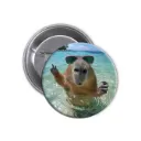 Hydrochoerus Capybara Pin-back Button (37)