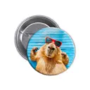 Hydrochoerus Capybara Pin-back Button (39)