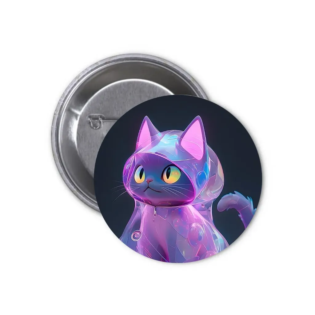 Cats Pin-back Button (08) (25mm)