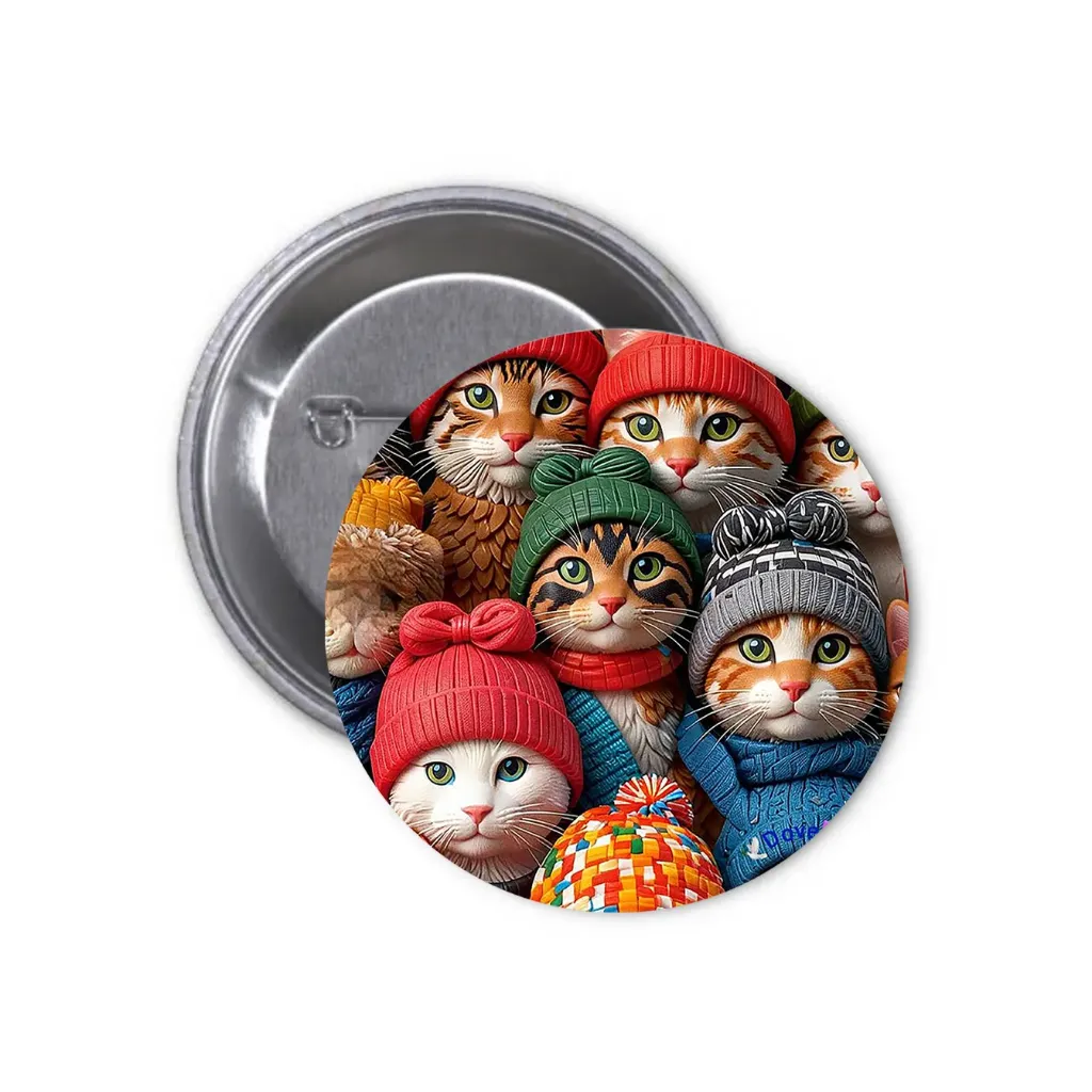 Cats Pin-back Button (17) (25mm)