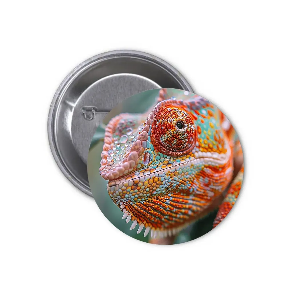 Chameleon Pin-back Button (03) (25mm)