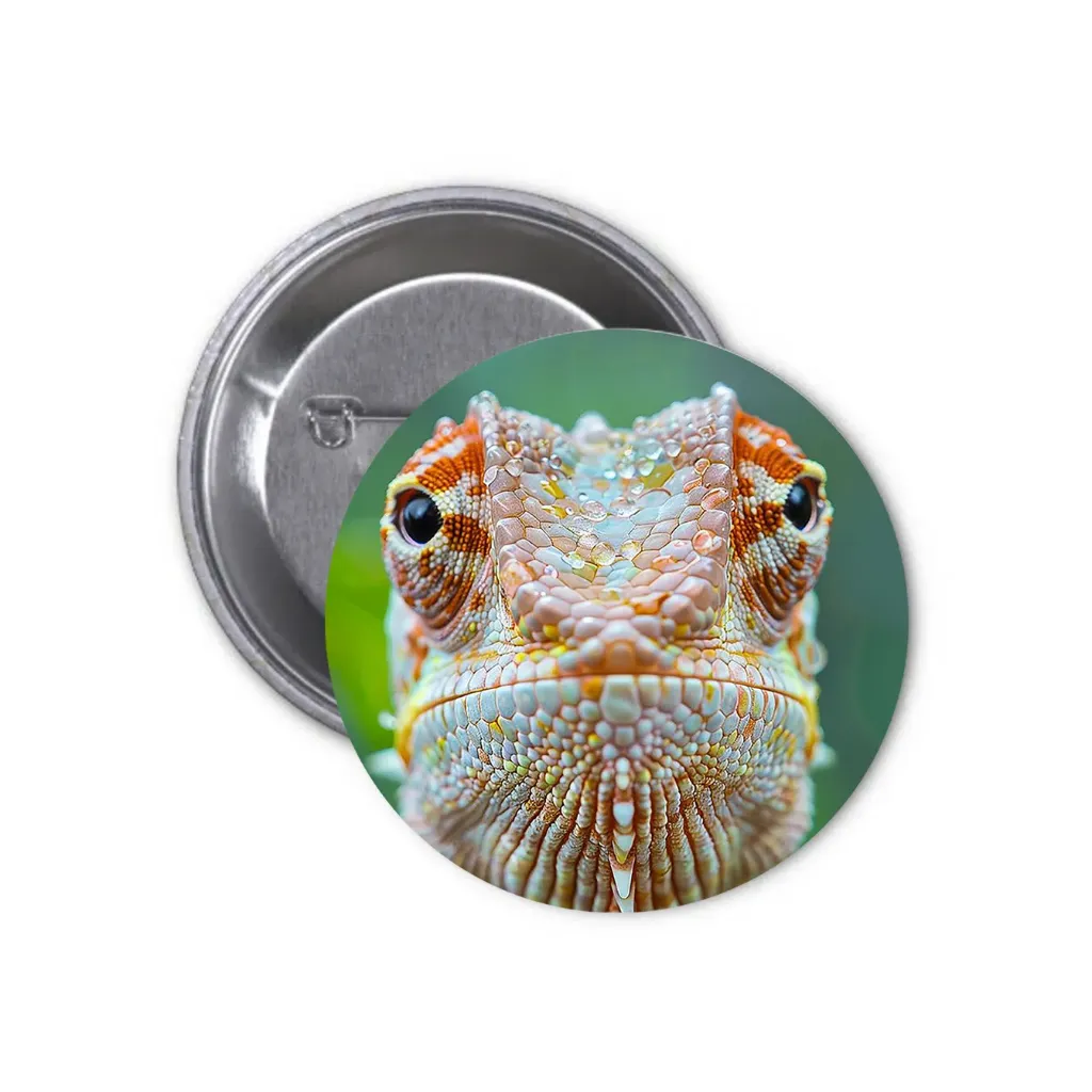 Chameleon Pin-back Button (04) (25mm)
