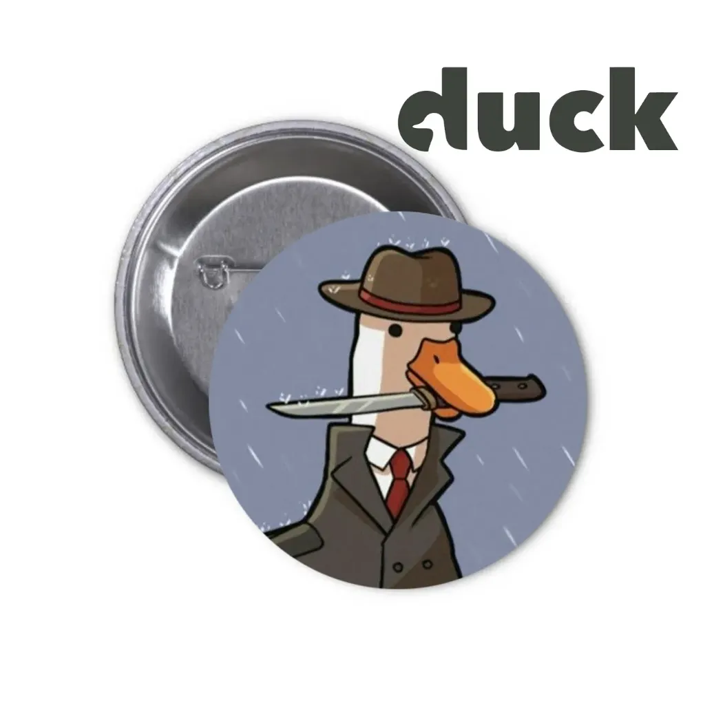 Duck Pin-back Button (02) (25mm)