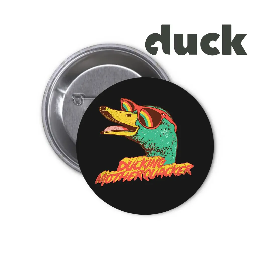 Duck Pin-back Button (05) (25mm)