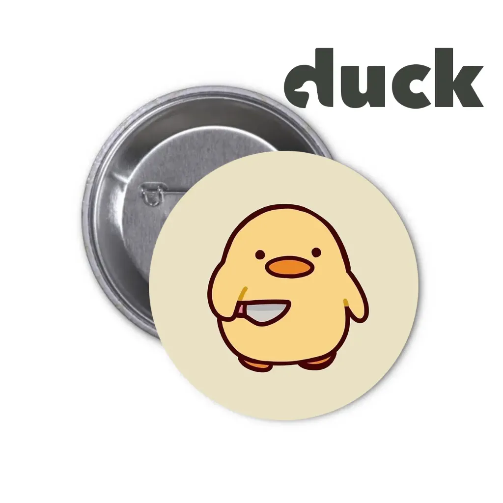 Duck Pin-back Button (08) (25mm)