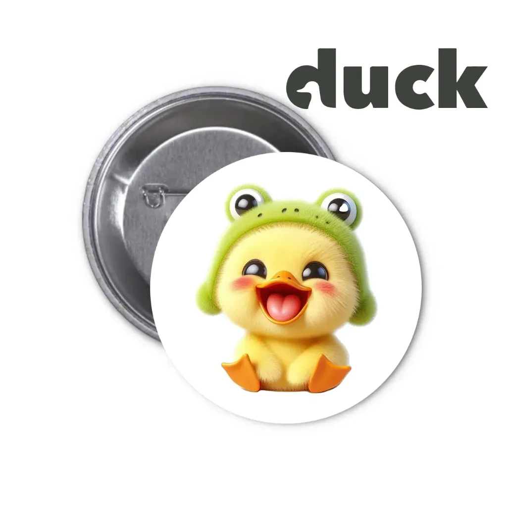 Duck Pin-back Button (09) (25mm)