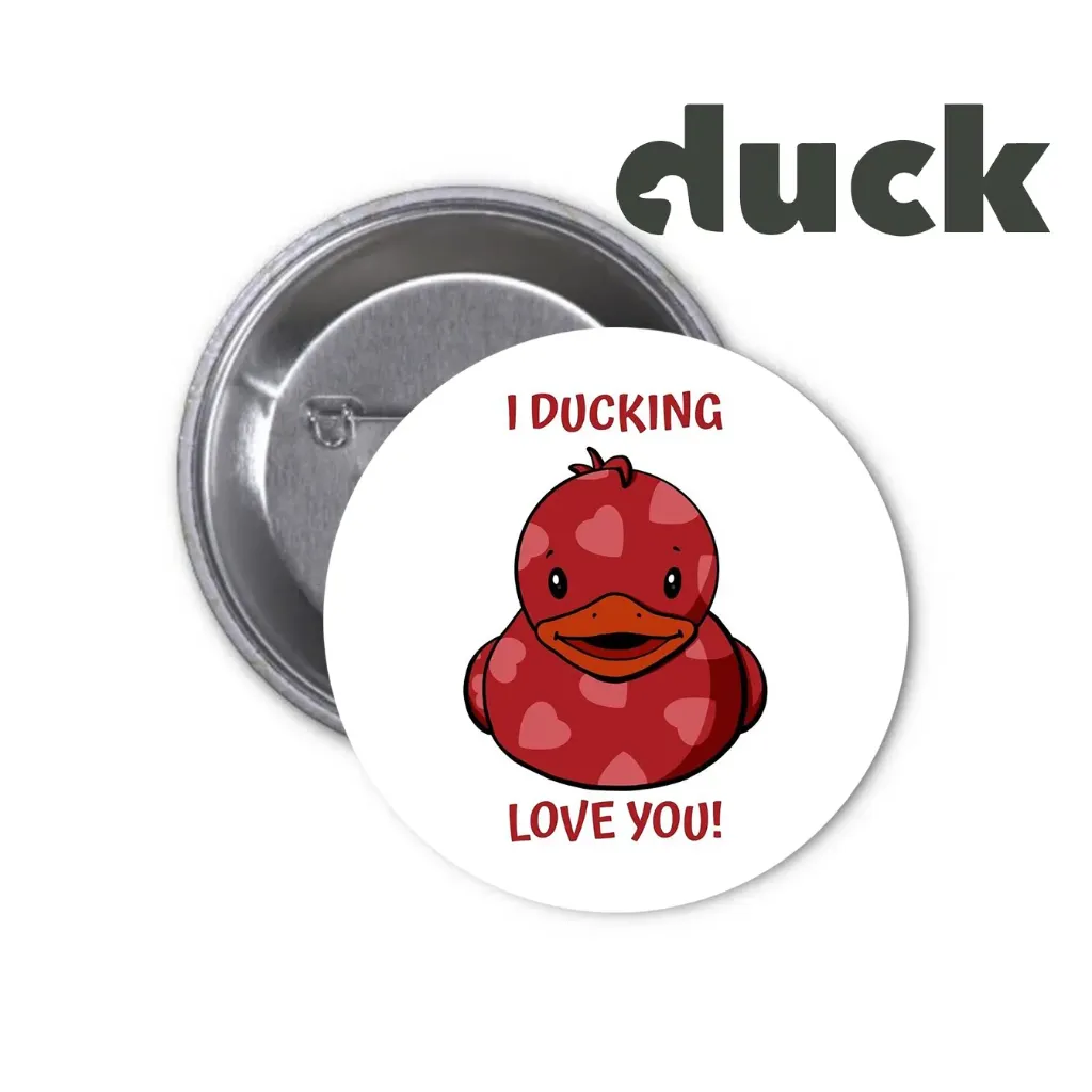 Duck Pin-back Button (15) (25mm)