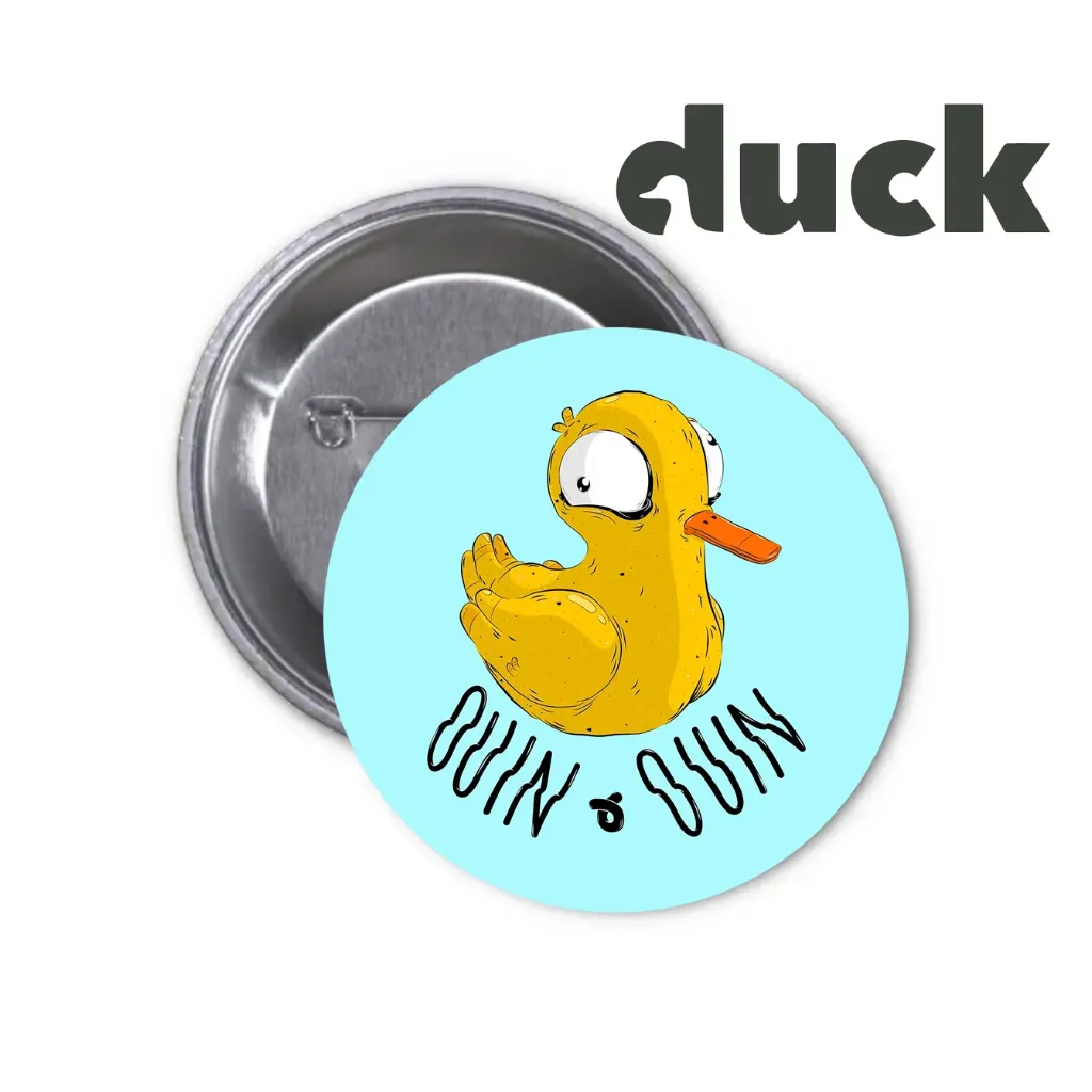 Duck Pin-back Button (16) (25mm)