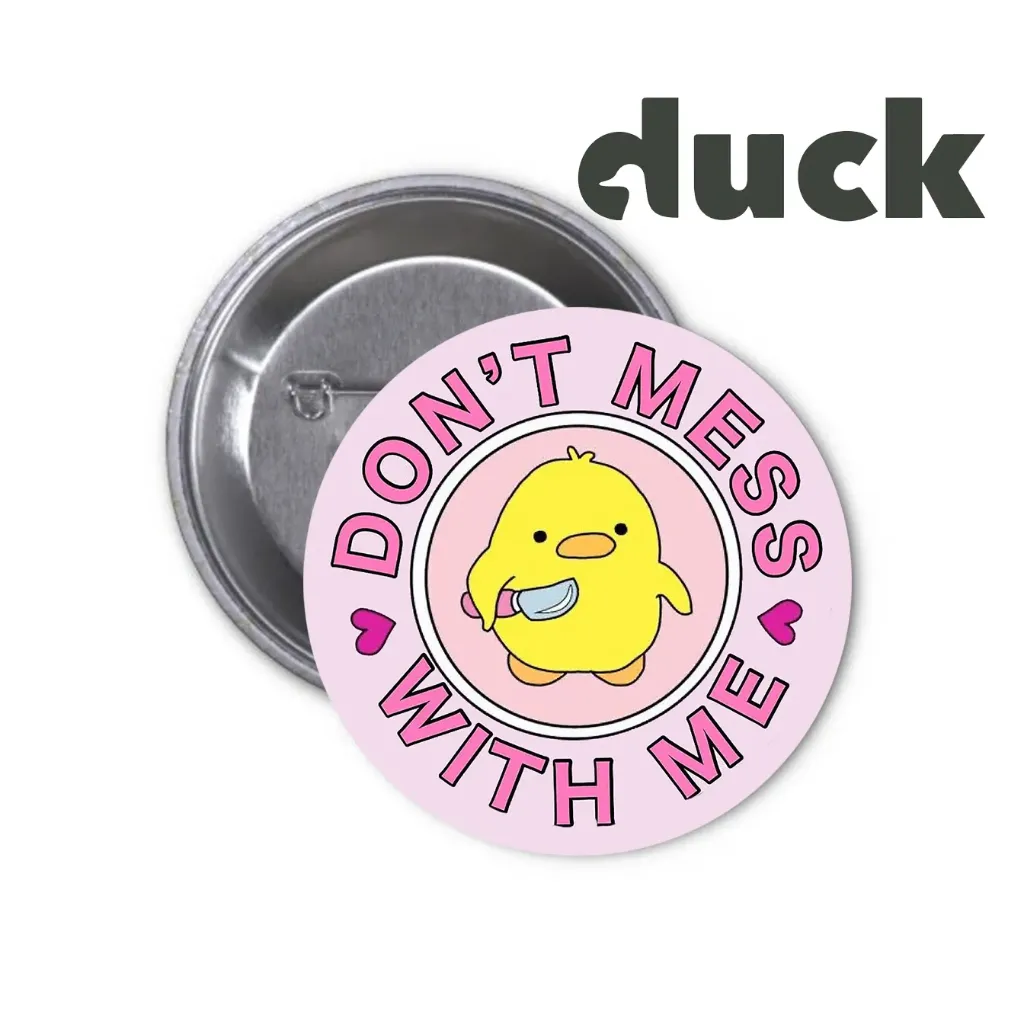 Duck Pin-back Button (17) (25mm)
