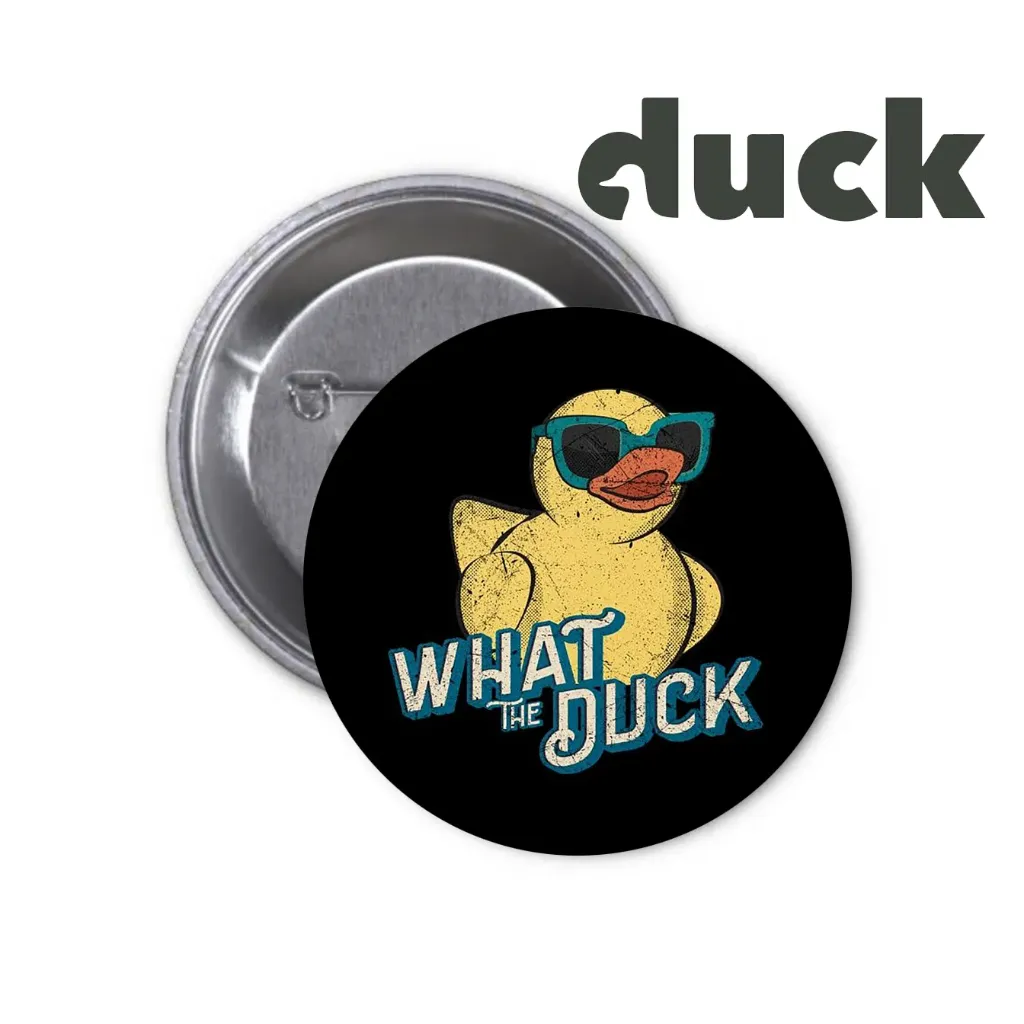 Duck Pin-back Button (18) (25mm)