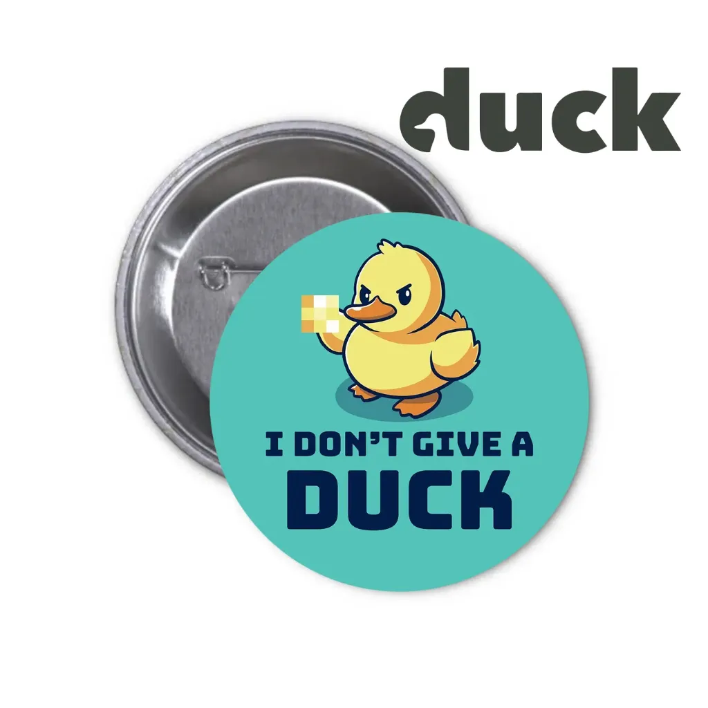Duck Pin-back Button (20) (25mm)
