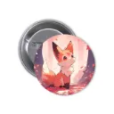 Fox Pin-back Button (04)