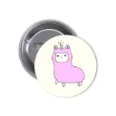 Llama Pin-back Button (01)