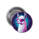 Llama Pin-back Button (03)