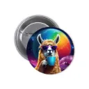 Llama Pin-back Button (07)