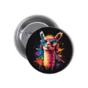 Llama Pin-back Button (09)