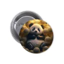 Panda Pin-back Button (06)