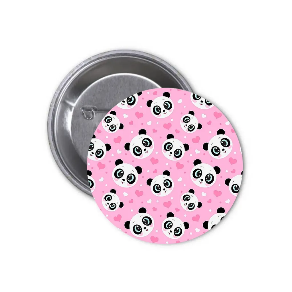 Panda Pin-back Button (07) (25mm)