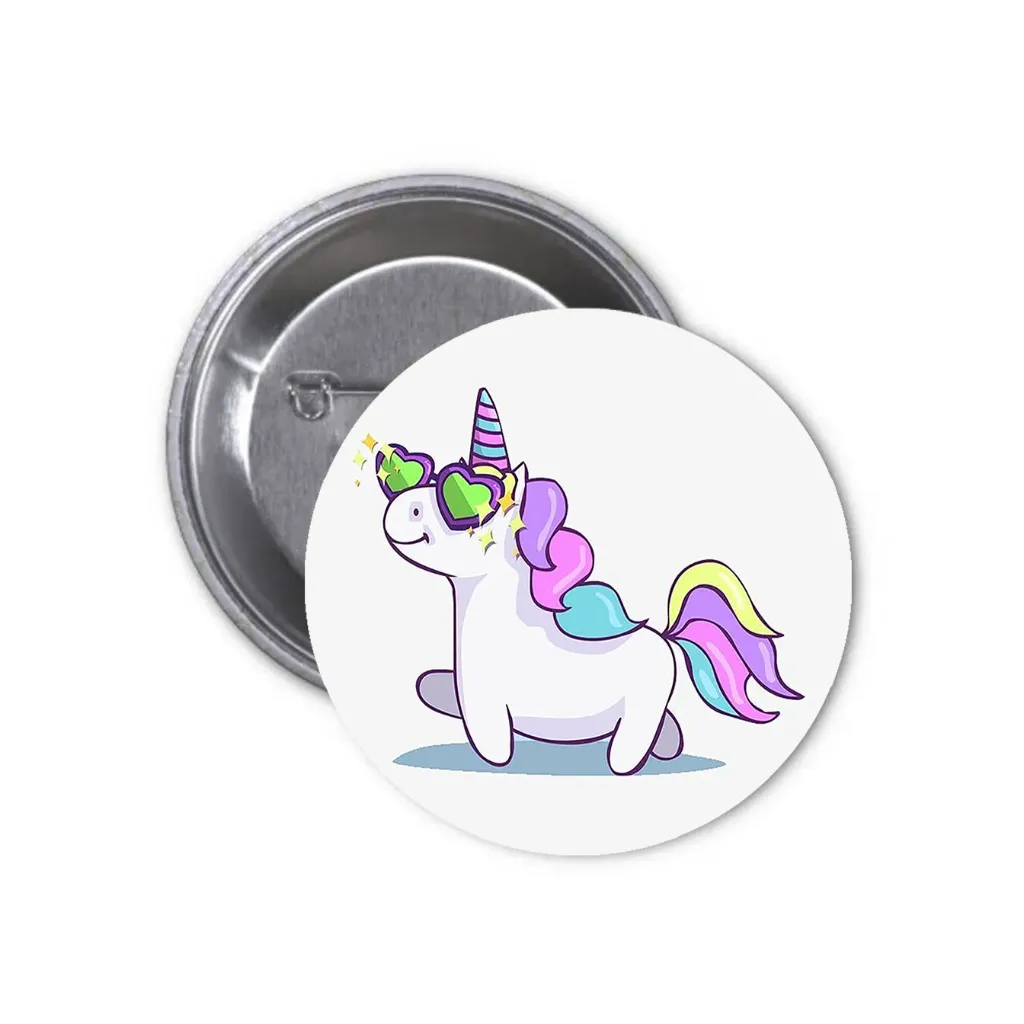 Unicorns Pin-back Button (02) (25mm)