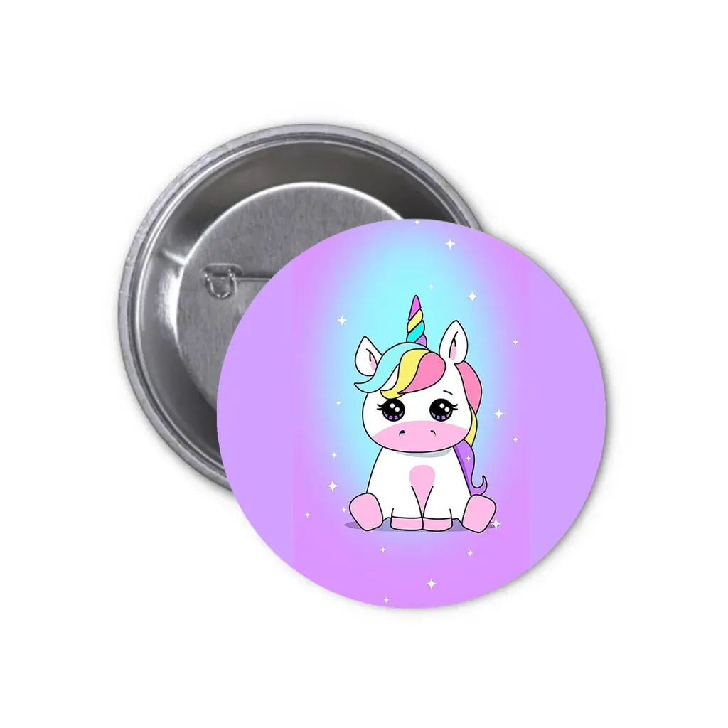 Unicorns Pin-back Button (03) (25mm)