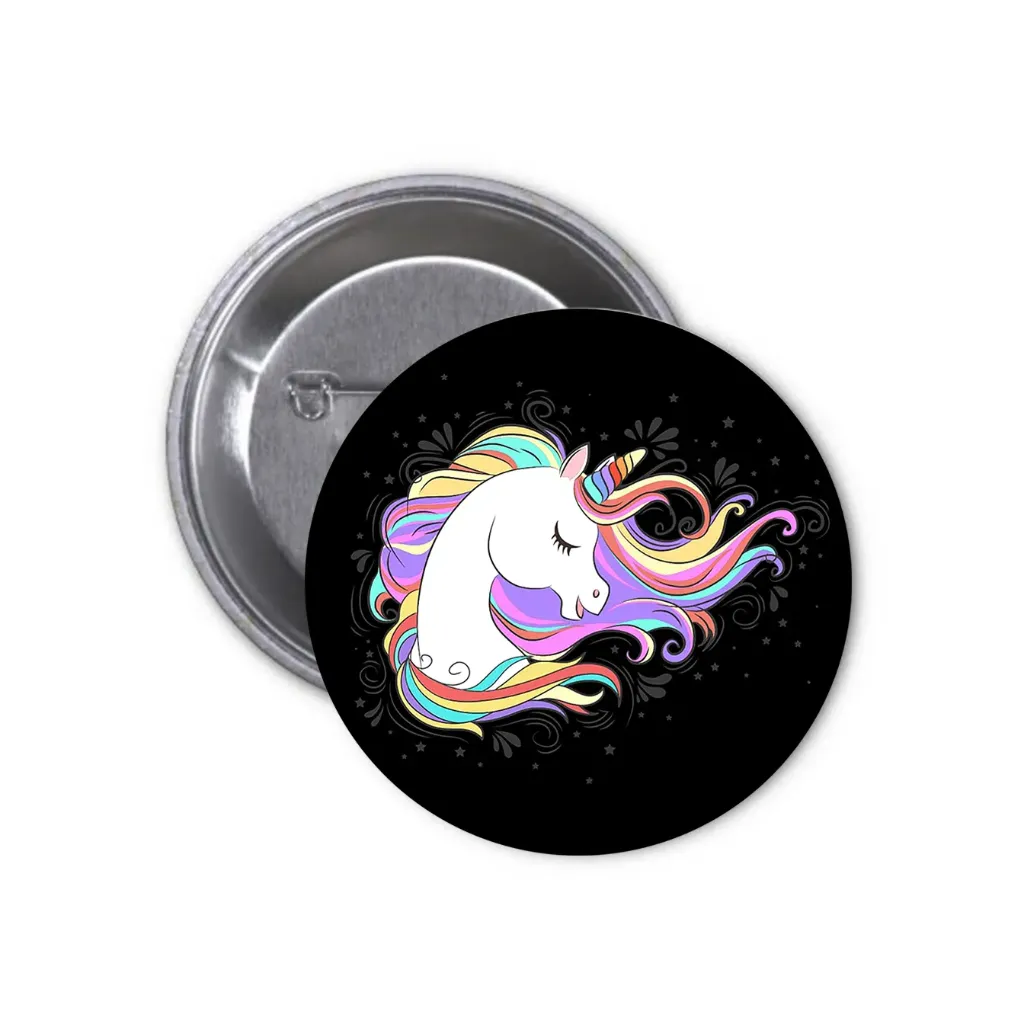 Unicorns Pin-back Button (04) (25mm)