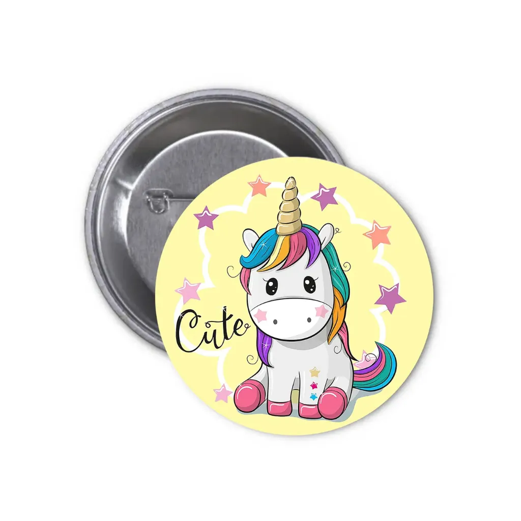 Unicorns Pin-back Button (09) (25mm)