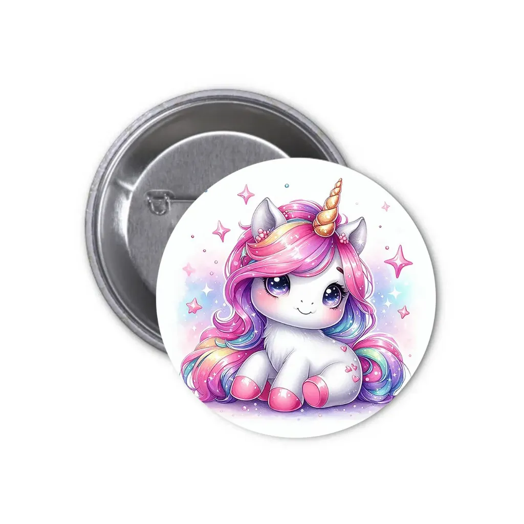 Unicorns Pin-back Button (12) (25mm)