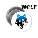 Wolf Pin-back Button (03)