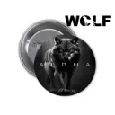 Wolf Pin-back Button (04)