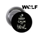 Wolf Pin-back Button (06)