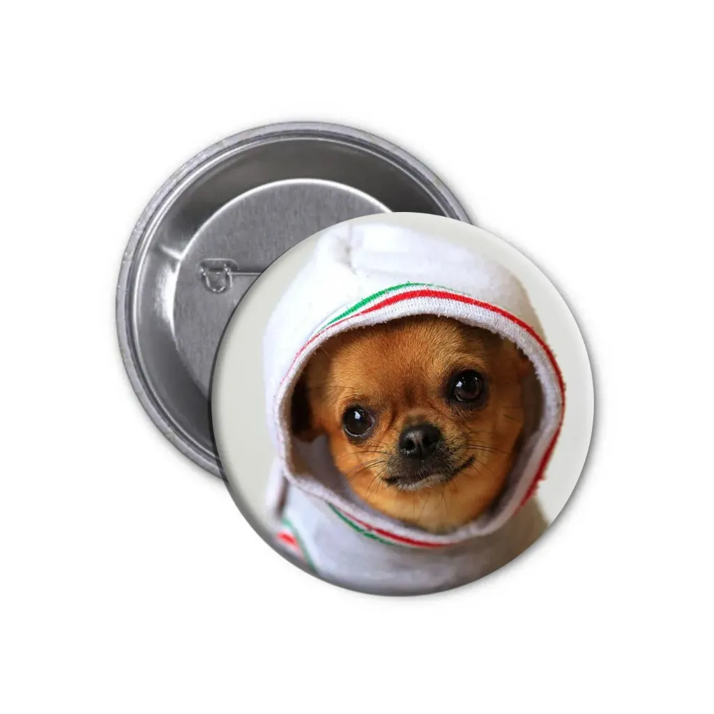 Dogs Pin-back Button (04) (25mm)