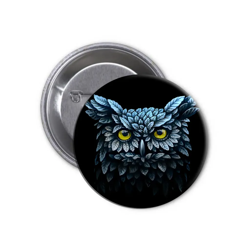 Owl Pin-back Button (10)