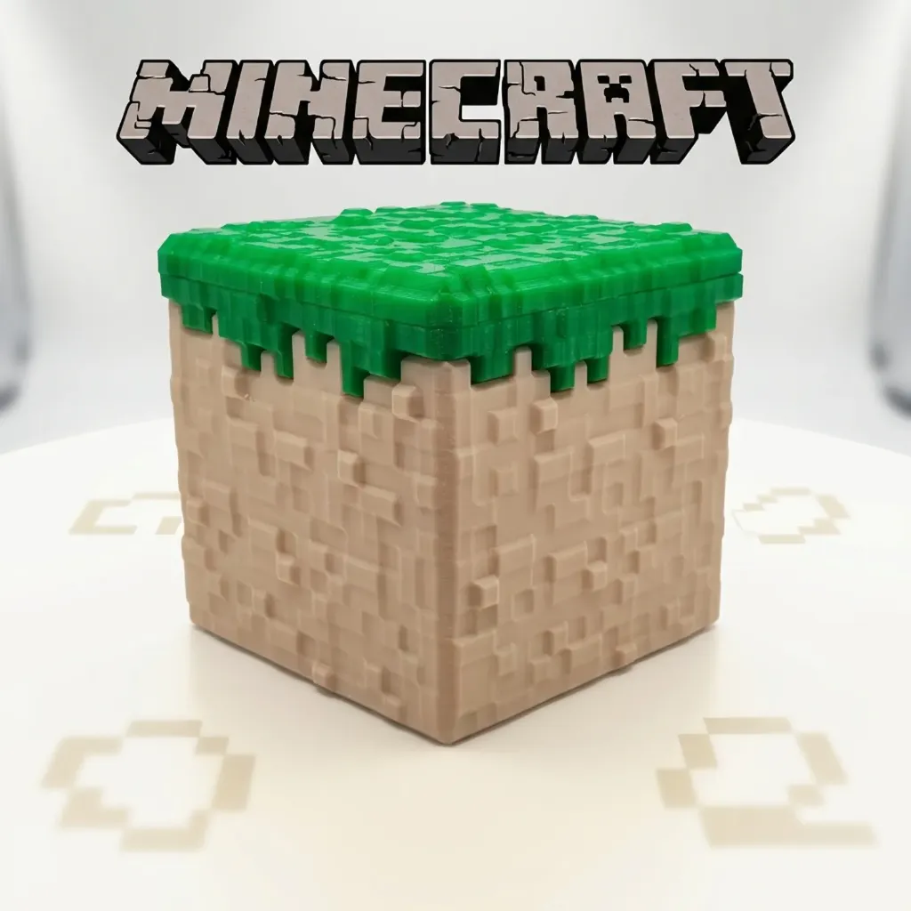 Minecraft Organizer Box | Minecraft Building Block with an Unusual Lid
