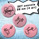 BlackPink | Set of 4 Buttons, 58 mm (01)